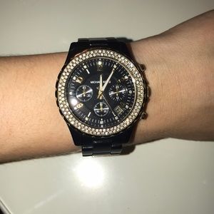 Michael Kors black and gold watch